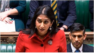 Britain’s interior minister, Suella Braverman