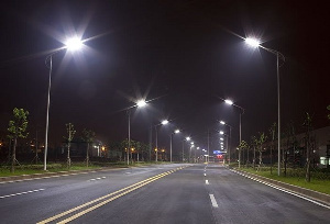 A well illuminated street