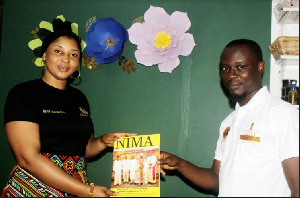 Hajia Fatimatu Bintu Zahra receives copy of the magazine