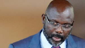 George Weah is the incumbent president and former footballer George Weah