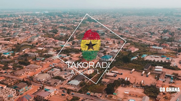 An aerial view of Takoradi