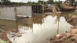 Current stage of bridge at Abuakwa-Dadease