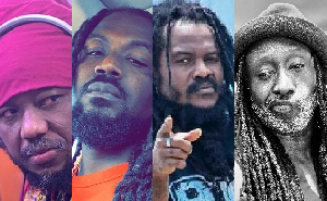 Combination photo (L-R) Blakk Rasta, Samini, Ras Kuuku and Reggie Rockstone