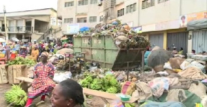 Uncollected refuse in the market