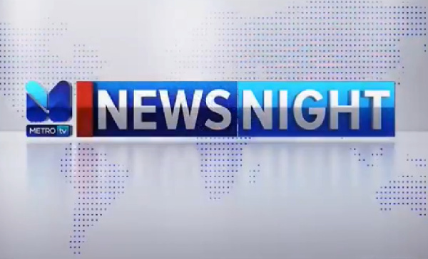 Newsnight is the major news bulletin on Metro TV