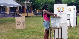 A voter from the Ayawaso West Wuogon Constituency