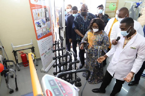 Chief of Staff, Frema Osei-Opare touring the facility