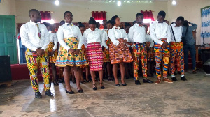 Teacher trainees at College of Education,  kibi in a group picture