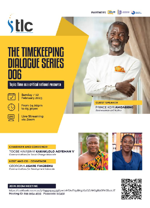 Capt (rtd) Prince Kofi Amoabeng is next guest speaker on the Time Keeping Dialogue Series