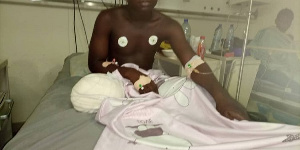 Awal's right leg was amputated at the Komfo Anokye Teaching Hospital