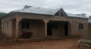 The abandoned CHPs compound at Bonkrom, a community in the Kwahu Afram Plains South District