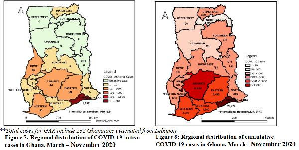 File photo of a coronavirus map of Ghana