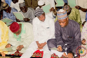 The Tamale mayor and others reciting the Qur'anic