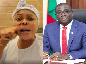 Actress Afia Schwarzenegger and NLA boss, Sammi Awuku