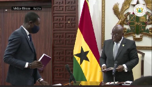 SP Kissi Agyebeng taking his oath of office in August this year