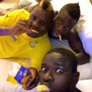 Christian Atsu, Wakaso and Jonathan Mensah