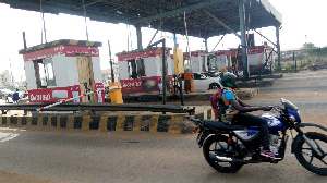 Shot of the motorway tollbooth that has been closed as of November 18