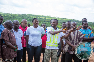 MCE Dennis Edward Aboagye with some member of the community