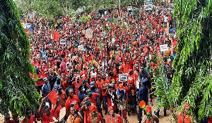 The NDC supporters took over the streets to register their displeasure over the election results