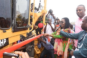 Ursula at the sod cutting ceremony