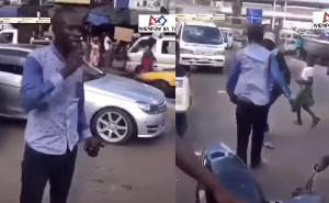 Despite receiving a slap it never stopped the man from cursing