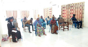 Members of the Kumbungu District Association of the Deaf at the meeting