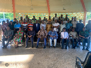 Samuel Abu Jinapor in a group photo with officials of some agencies