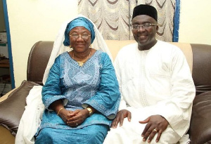 Vice president Dr Mahamudu Bawumia with his late mother