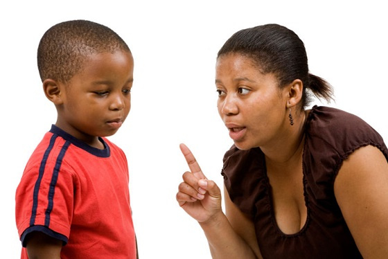 File photo: A parent chastising her ward