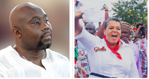 MP for Awutu Senya West constituency, Nenyi George Andah and Gizella Tetteh