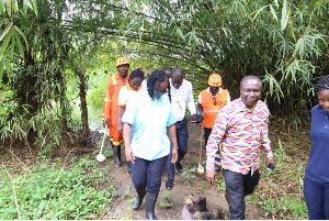 Dr. Keziah Malm, National Malaria Control Programme (NMCP) Manager and others