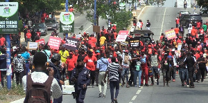 The protesters in the early hours of Thursday morning clashed with the police