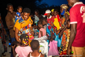 Ekow Aggrey interacting with the children