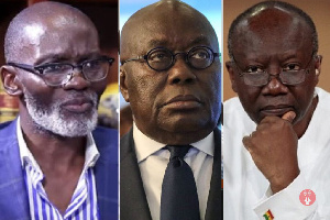 President Akufo-Addo, Ken Ofori-Atta and Gabby Asare Otchere-Darko