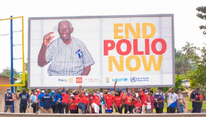 A billboard of Former President, John Agyekum Kuffour