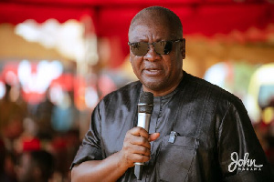 John Dramani Mahama speaking at the burial mass for the late Ambassador John Akologu