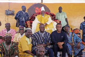 Samuel Jinapor, Mireku Duker and other officials with the Yaa Naa