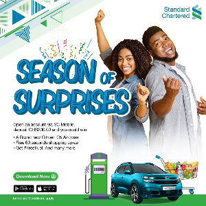 Standard Chartered Bank Ghana Limited has held its first draw of the Season of Surprises promotion