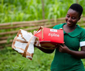 A health worker with Zipline