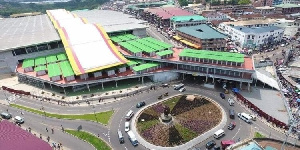 Aerial shot of the Kejetia market