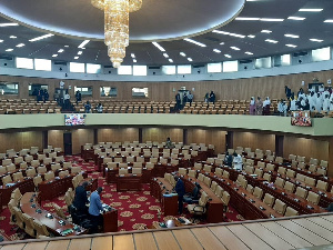 There were many empty seats on the third day of business in parliament