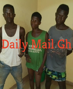 The suspects are Yaw Owusu, Henry Sarpong and Kwame Amponsah