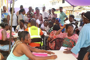 File photo of an ongoing Ghana Card registration