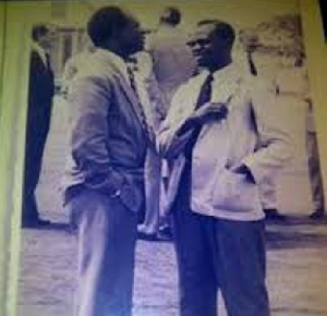 Dr Kwame Nkrumah and Kofi Abrefa Busia during their good times together